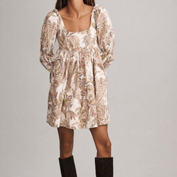 Anthropologie Dresses & Skirts - Pilcro Square-Neck Corduroy Babydoll Mini Dress - NWOT